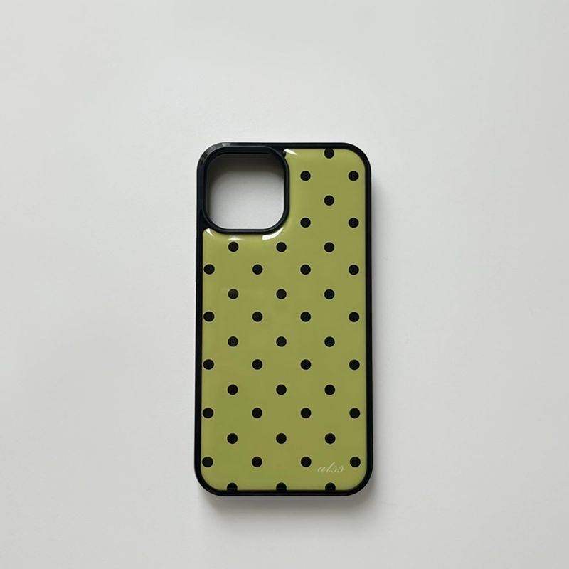 dot epoxy bumper case(yellow green)
