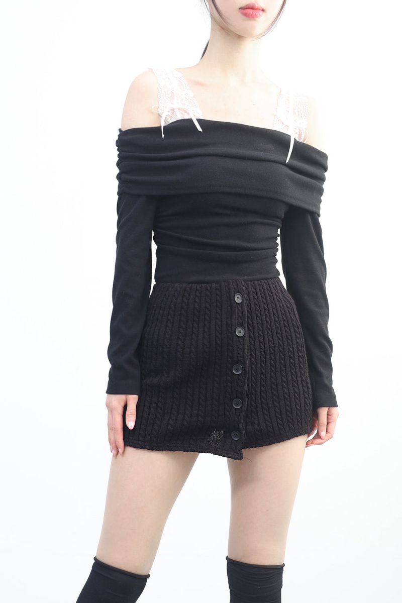 NONCODE（ノンコード）の「Xenon lace off-shoulder shirt（Tops）」