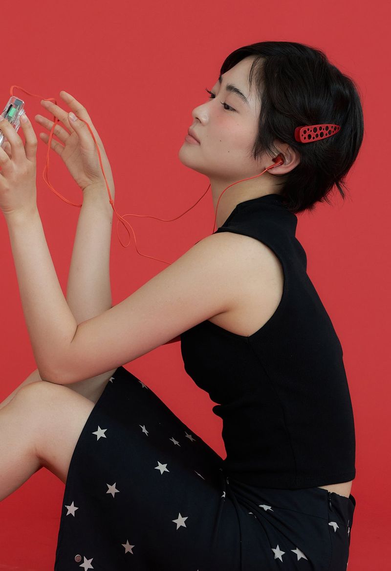 dot dot hair pin - red