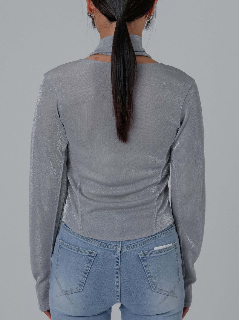 METAL SQUARE NECK scarf T (SV)