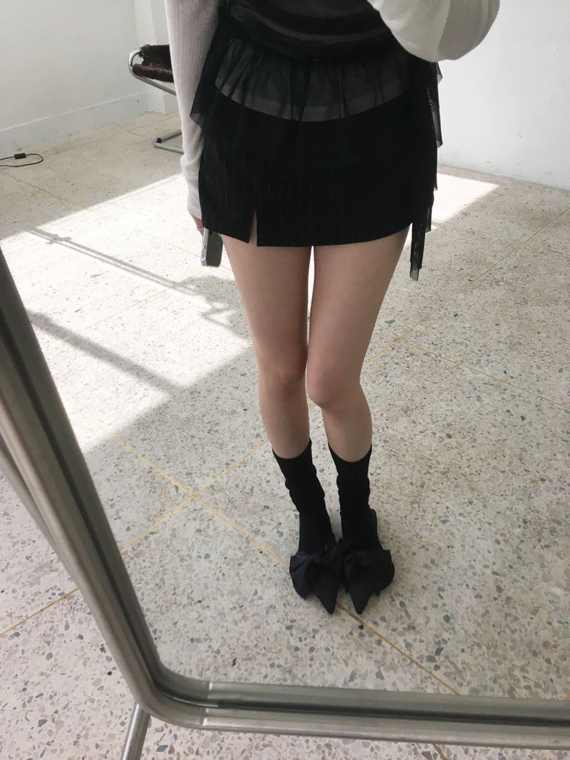 Stripe Skirt Pants