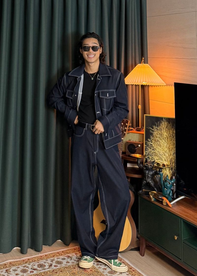 Stitch Bijou Denim Pants 3COLOR