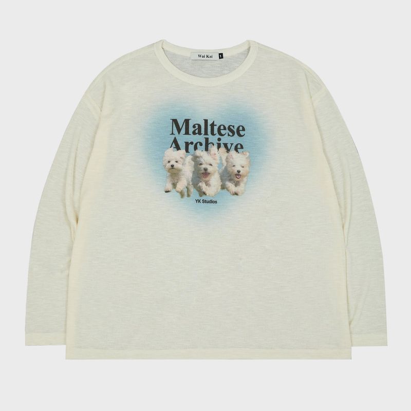 Maltese archive see-through knit