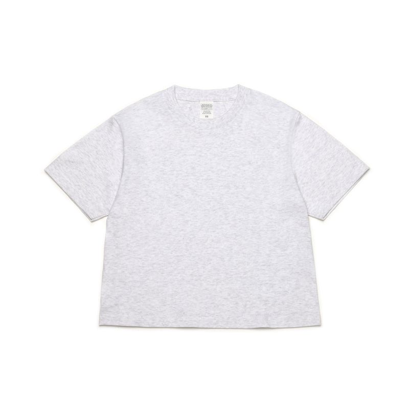 Men's Crop T-Shirt Melange White