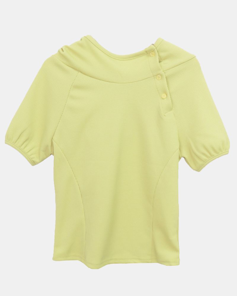 Tern High-Neck Hood Button T-Shirt