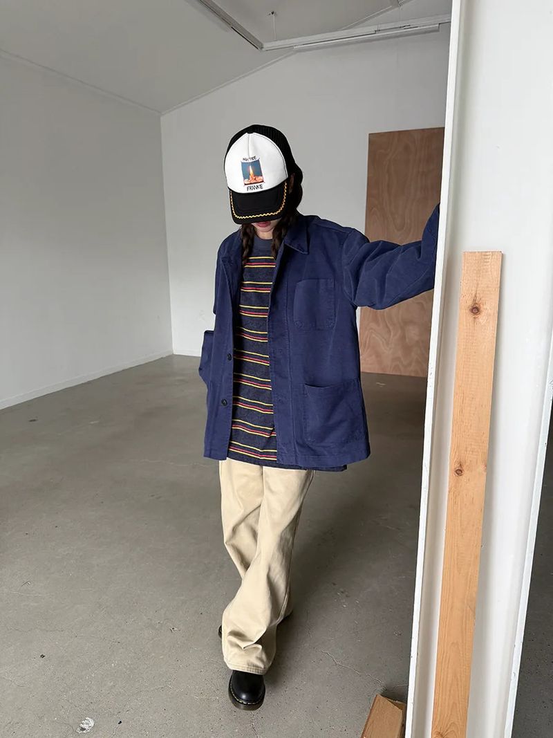 peach work jacket
