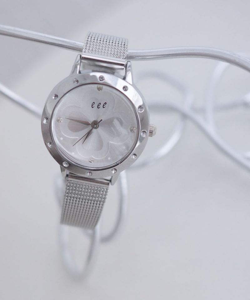 Lucky Clover Watch (Silver Ivory)