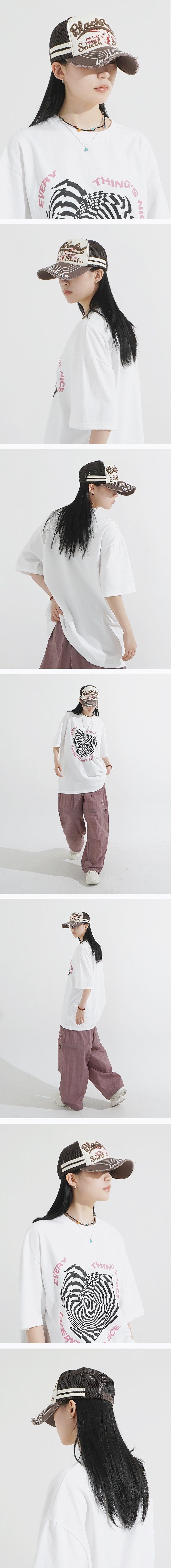 Amekaji Damage Mesh Ball cap