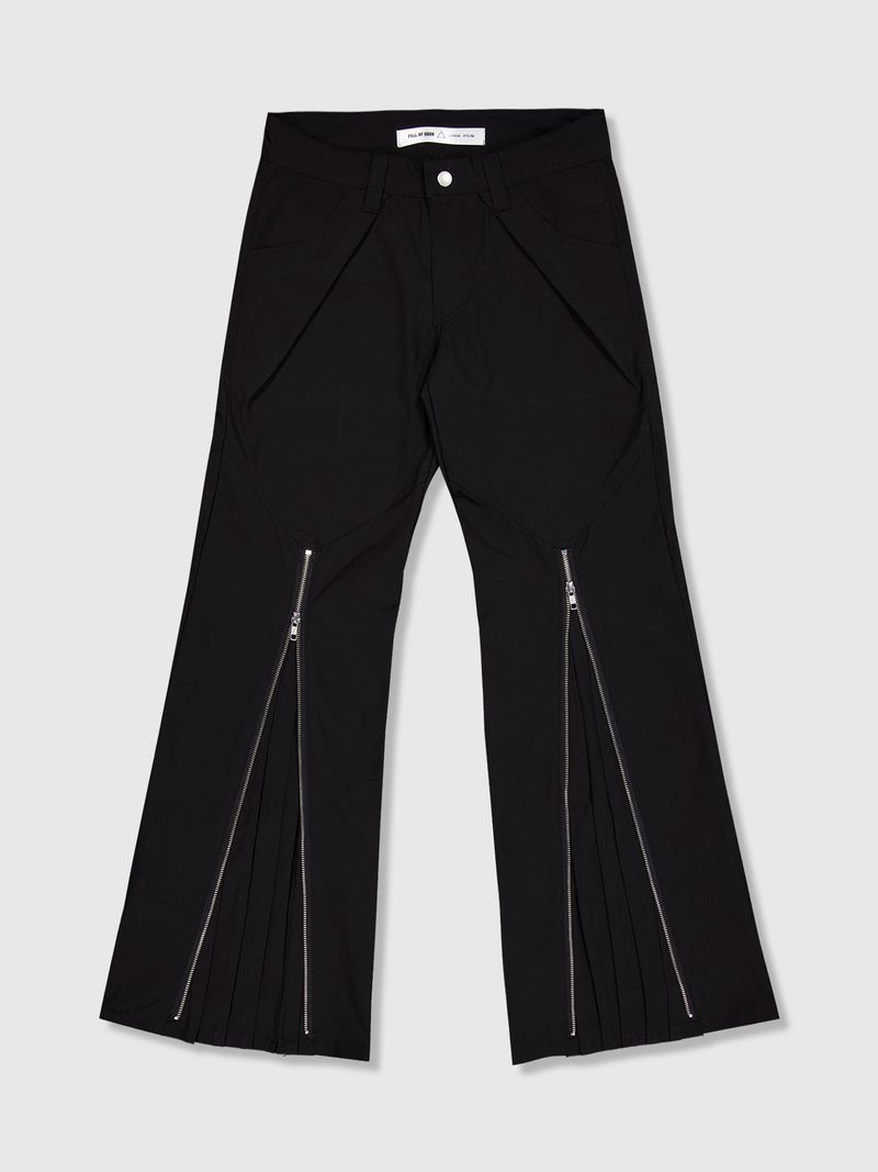 Ghost In The Shell Zip Pleat Pants (Black)