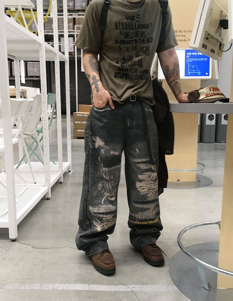 HOLY IN CODE（ホーリーインコード）の「No.1356 digital printing wide PT（Pants）」