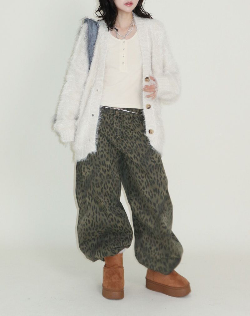 Featheryan Rouge Long Angora Cardigan