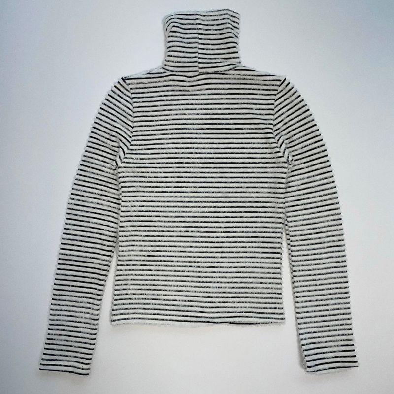 Tencel turtleneck striped t
