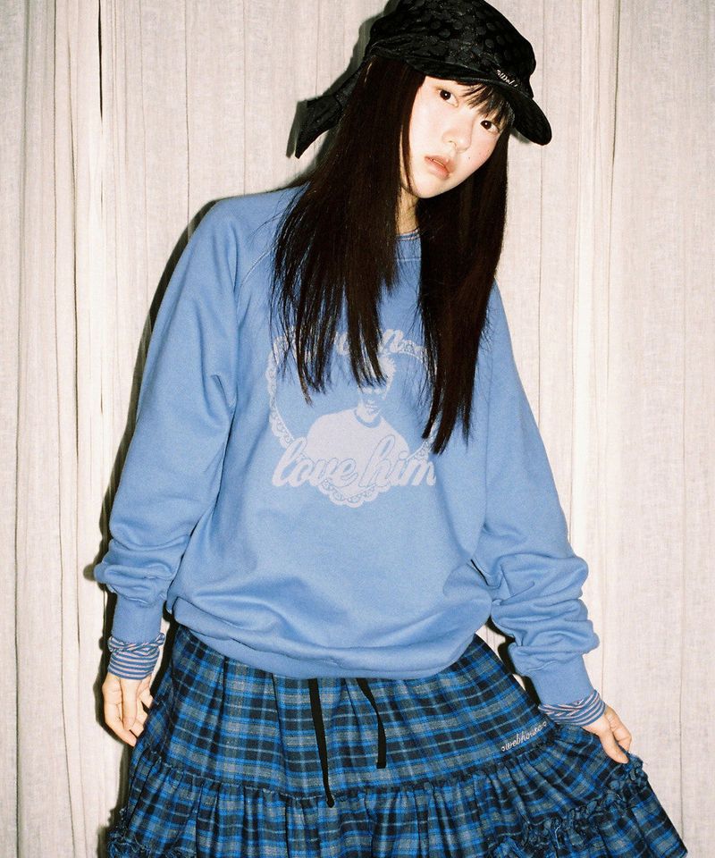 WEBHOUSE（ウェブハウス）の「ラブヒムスウェットシャツ - ブルー     （トップス）」