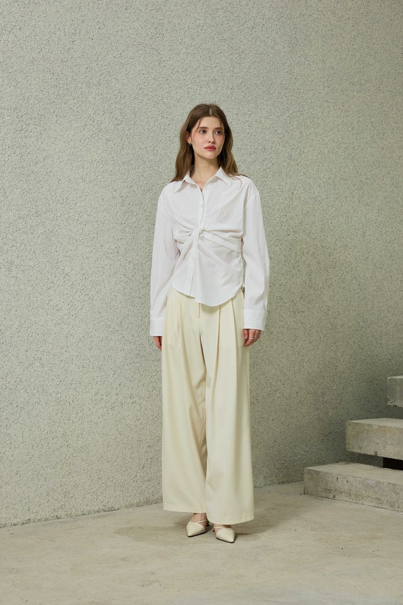 TOMO WIDE SLACKS / IVORY