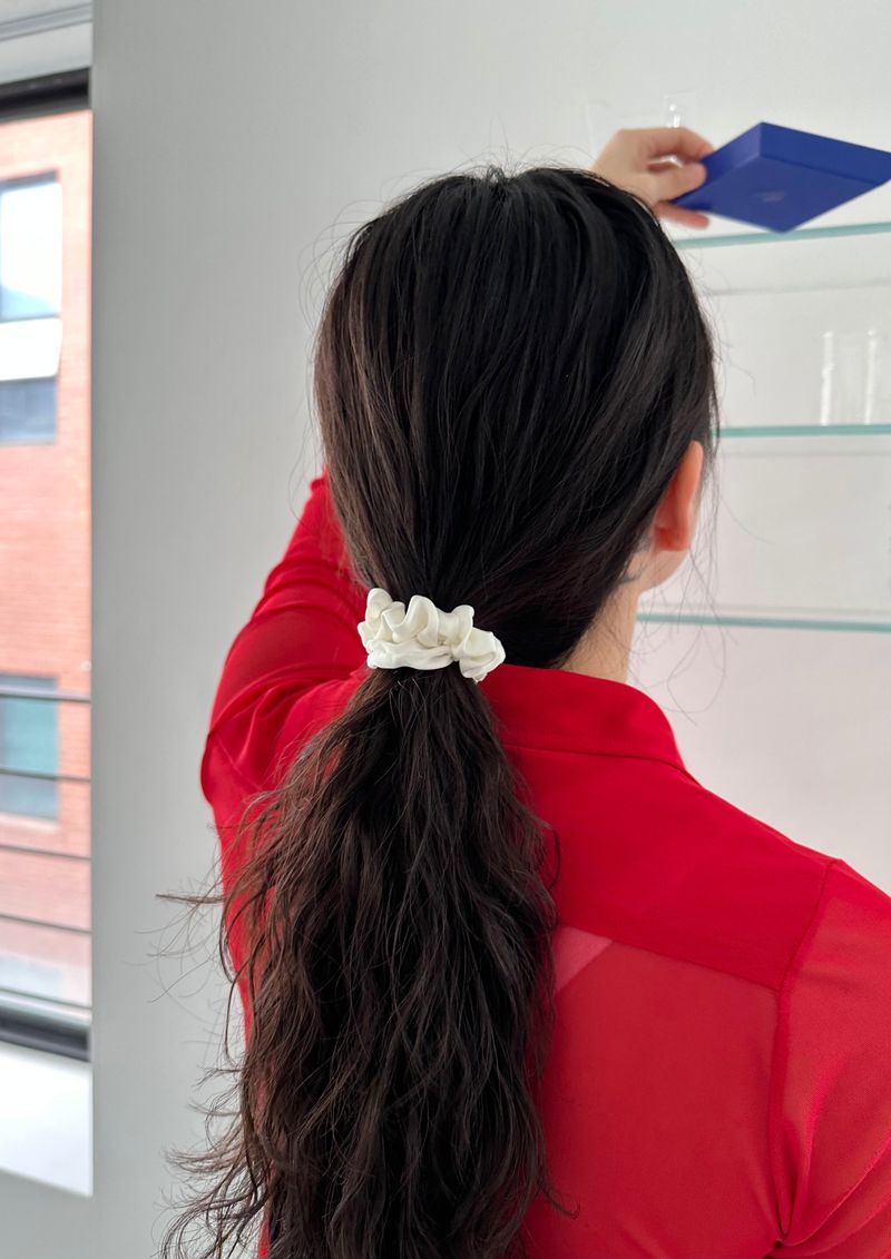 mini satin scrunchie - 4set