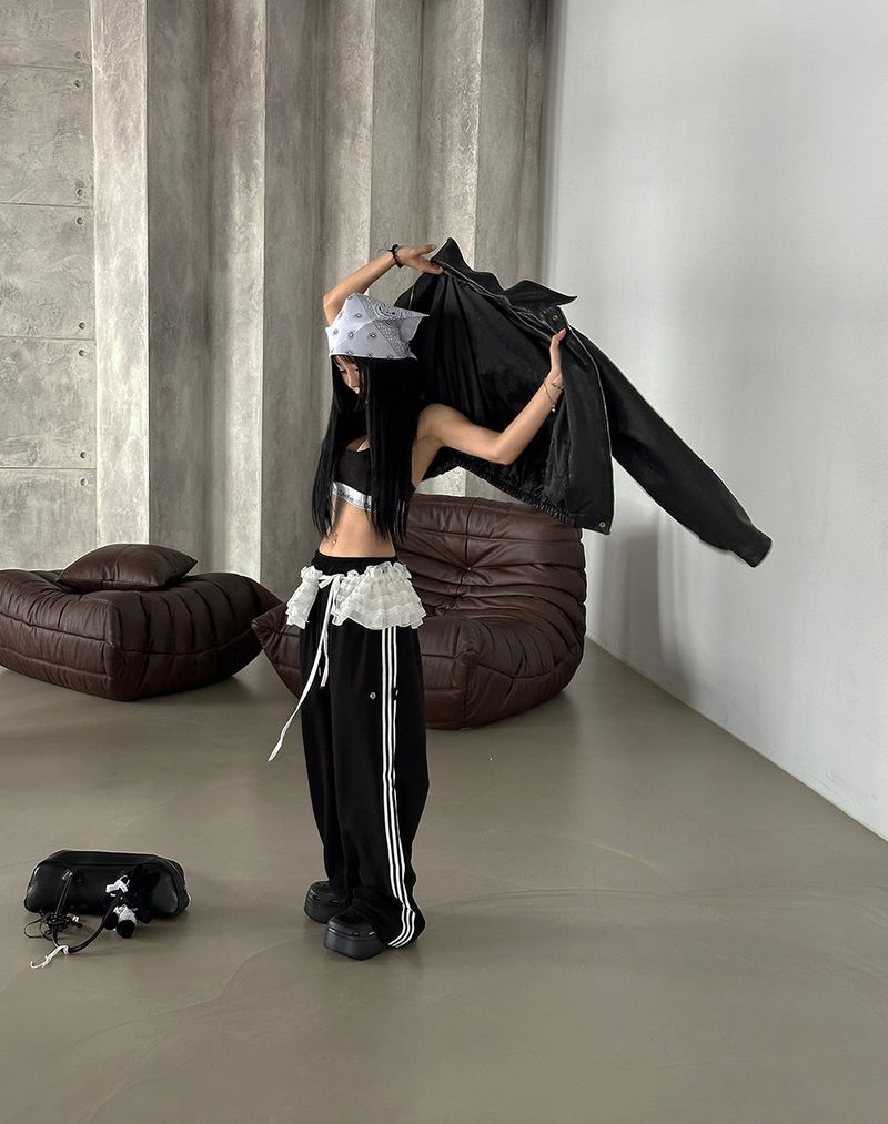 Track Point String Wide Pants