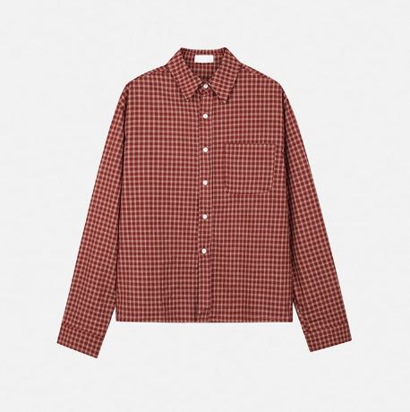 Croven Check Long Sleeve Crop Shirt
