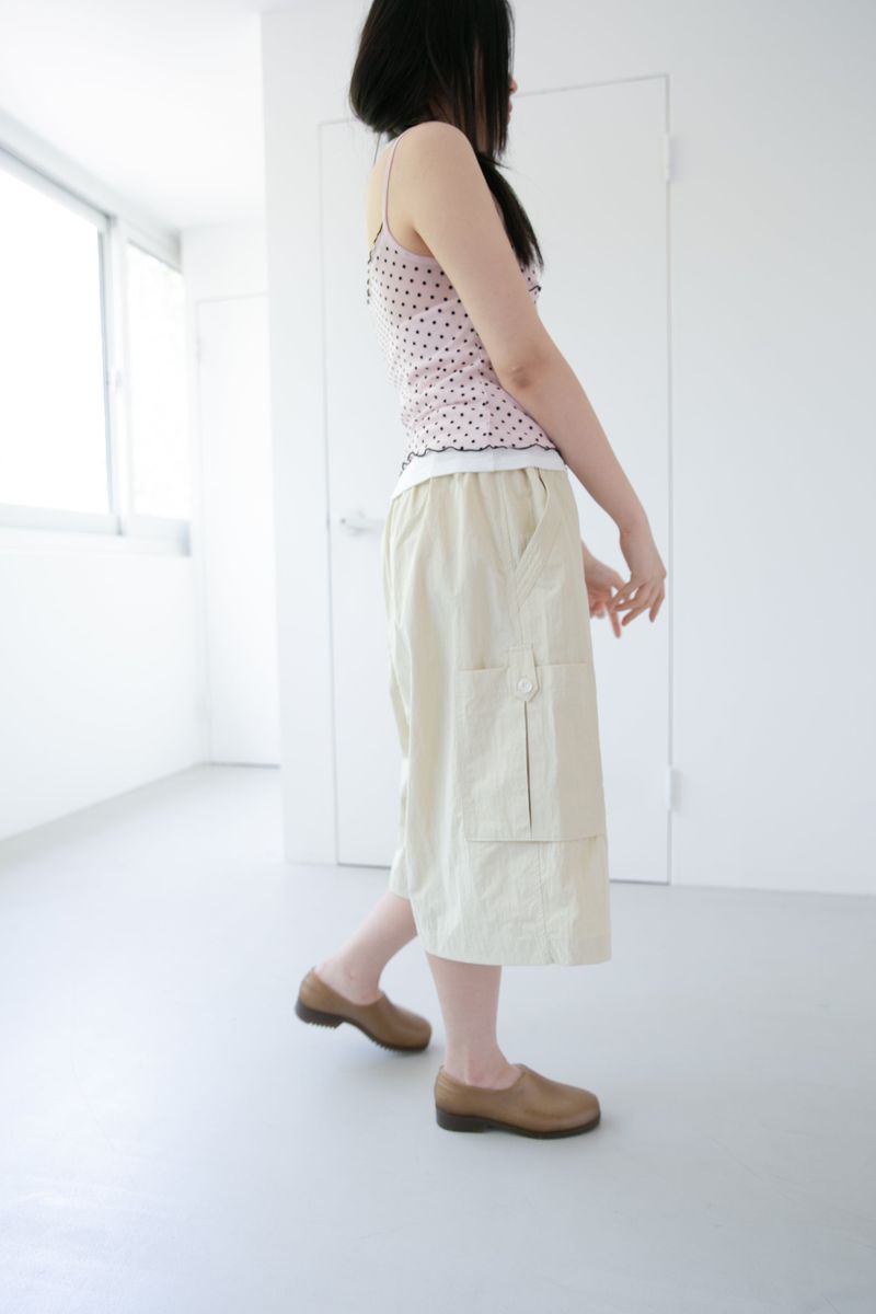 nylon button pocket bermuda pants(3colors)