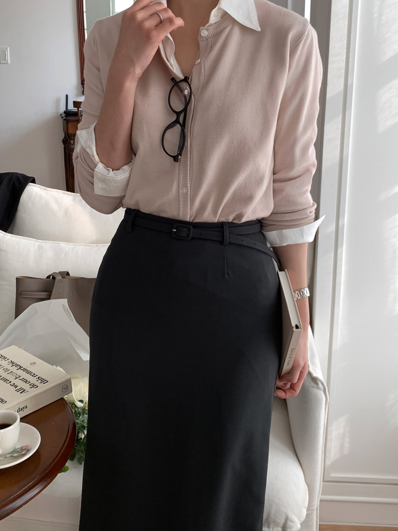 Setter Slit Belt Skirt / 4 colors
