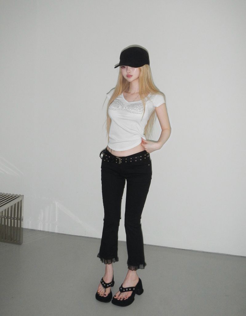 lace ankle-length pt