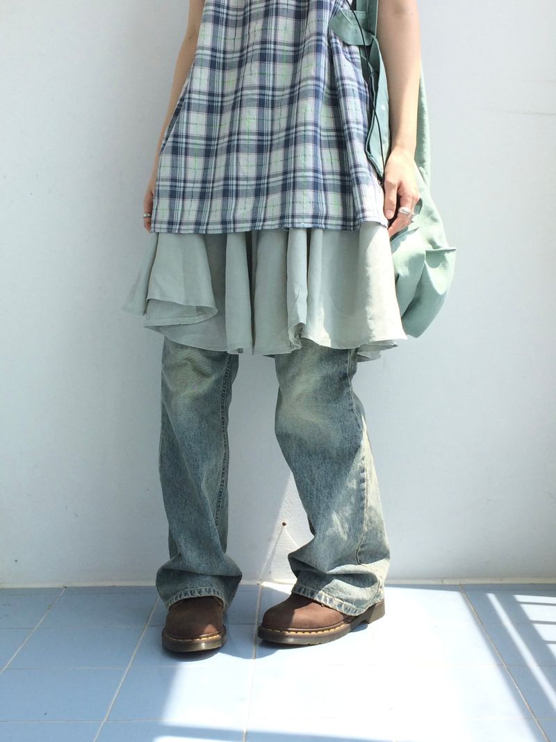 Vintage blue bootcut pants