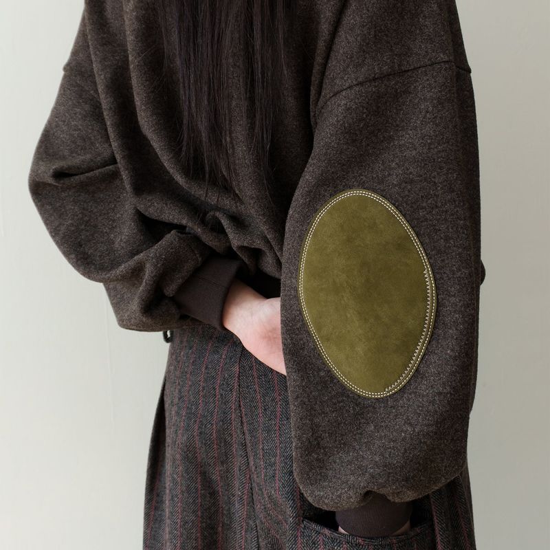 Bean wool pullover / Brown