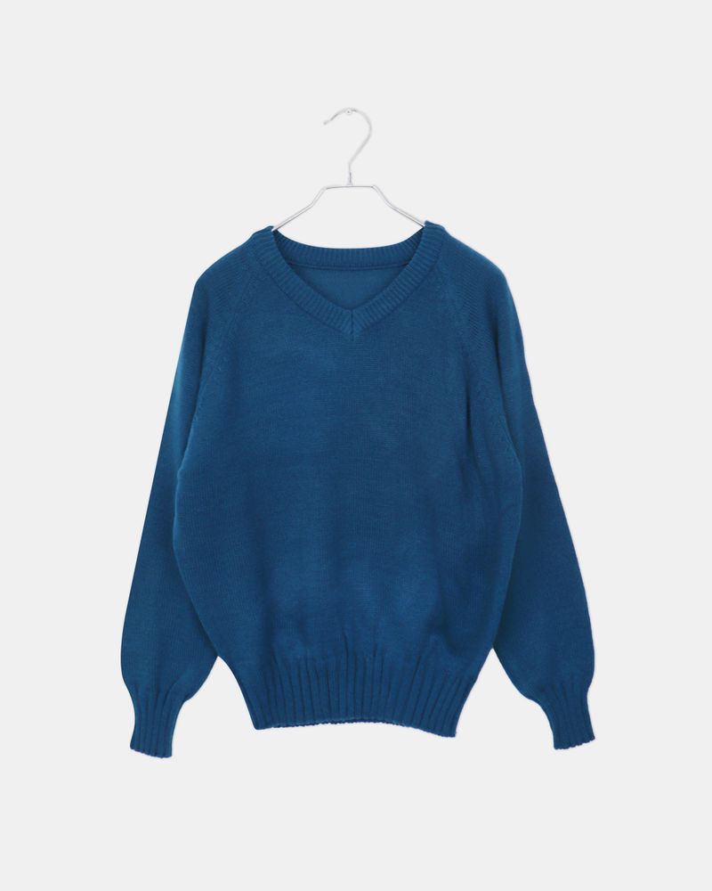 Shus Basic V-neck Loose Fit Long Sleeve Knit