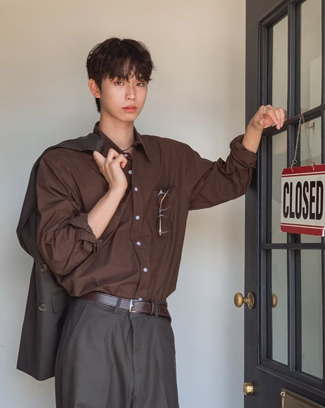 Konen Cotton Basic Long Sleeve Shirt