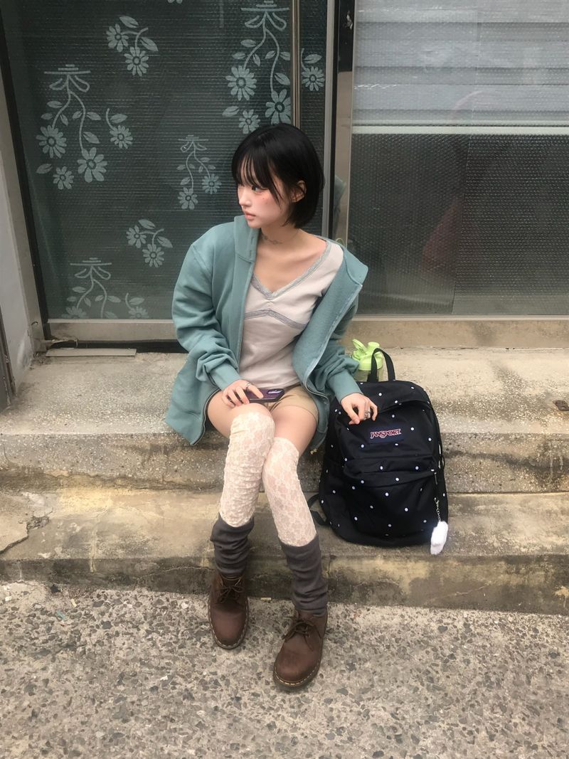 Haze Flower Hooded Zip-Up