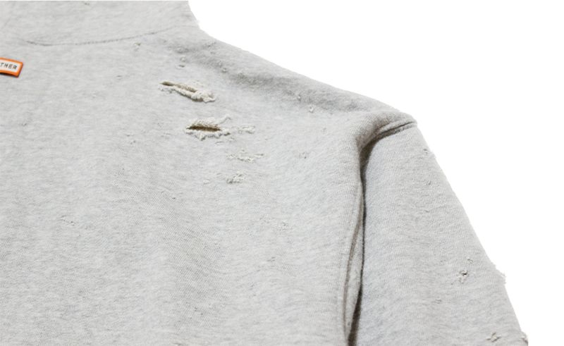damage hoodie (gray)