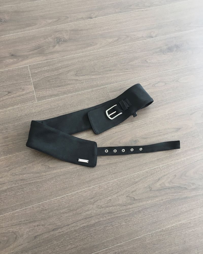 Eyelet Low Suede Belt (2color)