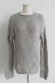 CHUNKY KNIT OVERSIZED PULLOVER (4COLORS!)