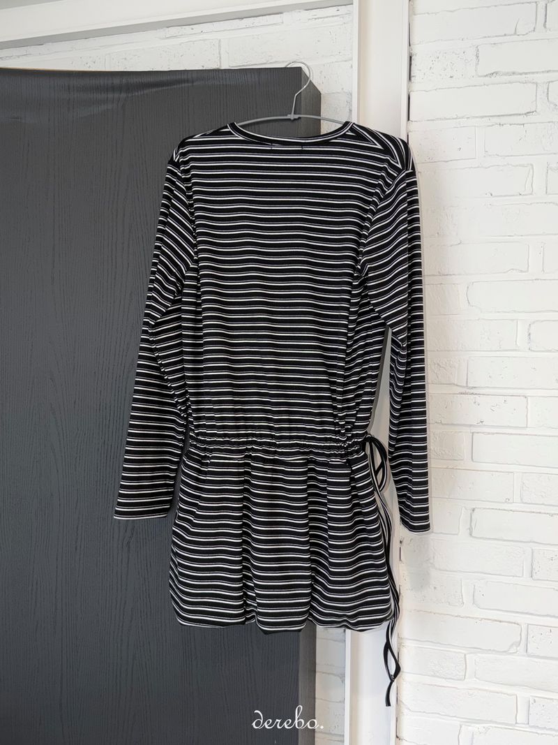wool fleece stripe strap pumpkin dress