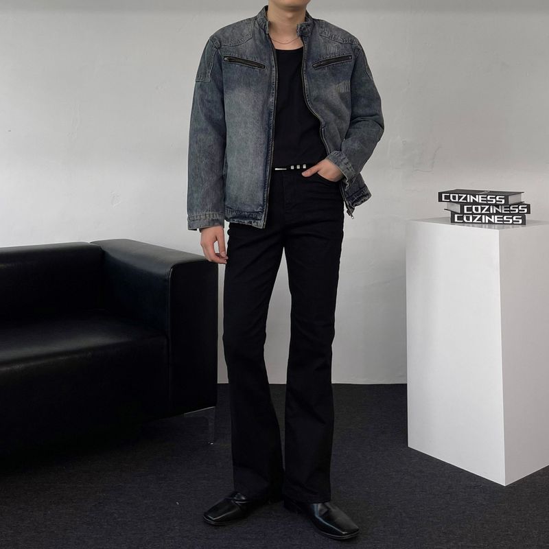 DV patch incision washing jean jacket