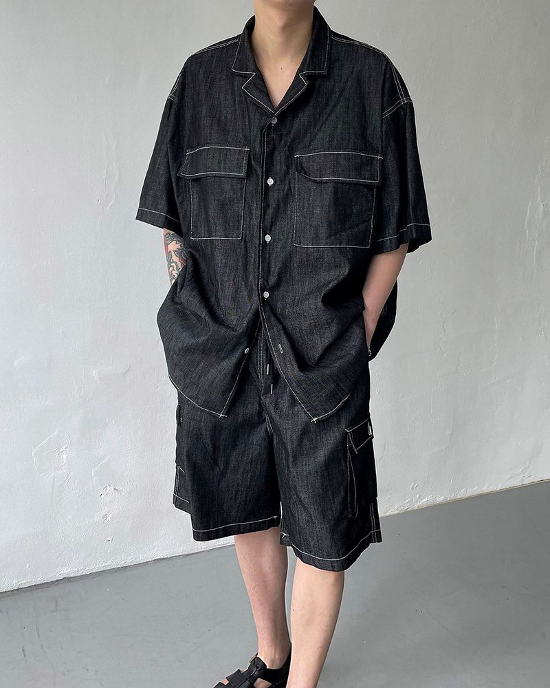 SI denim cargo shorts