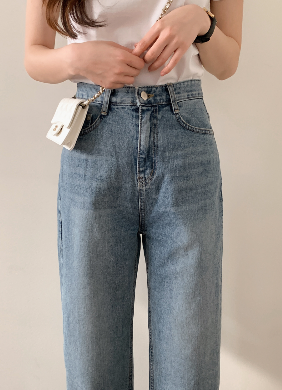 [SHOPPERMADE] Trend Washed Wide Denim Pants