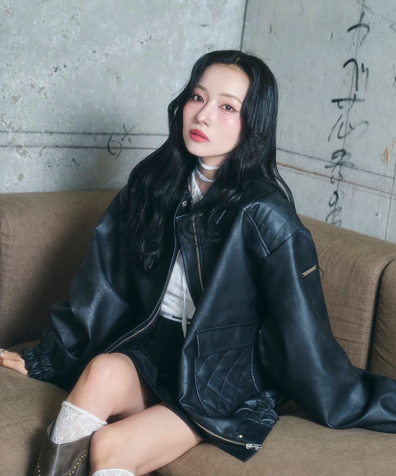 UNISEX フェイクレザーキルティングブルゾン