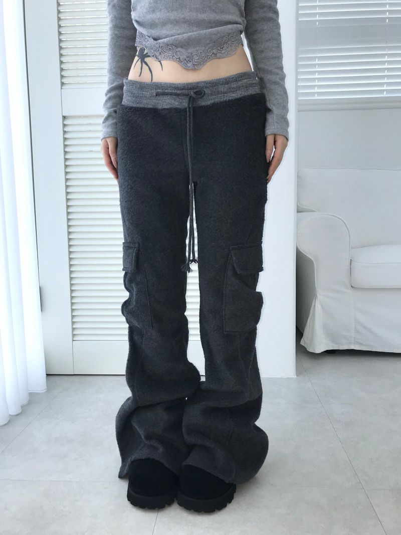 baby cargo fur bootcut pt(2color)