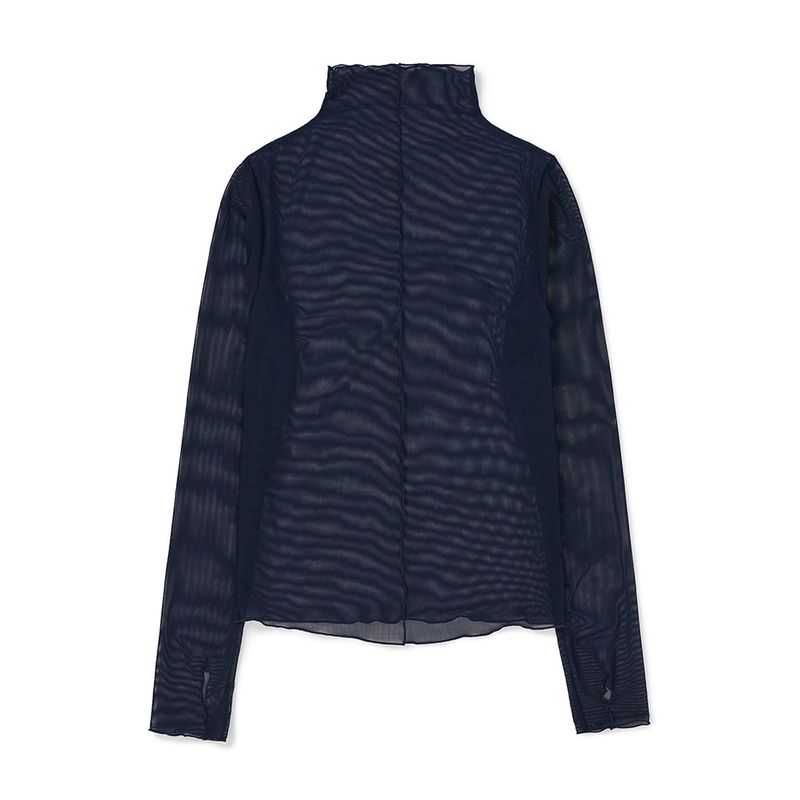 レイヤードシースルートップス / Layered See-through Top [NAVY]