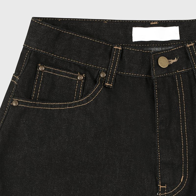 Ducks embroidery carpenter denim pants -1C