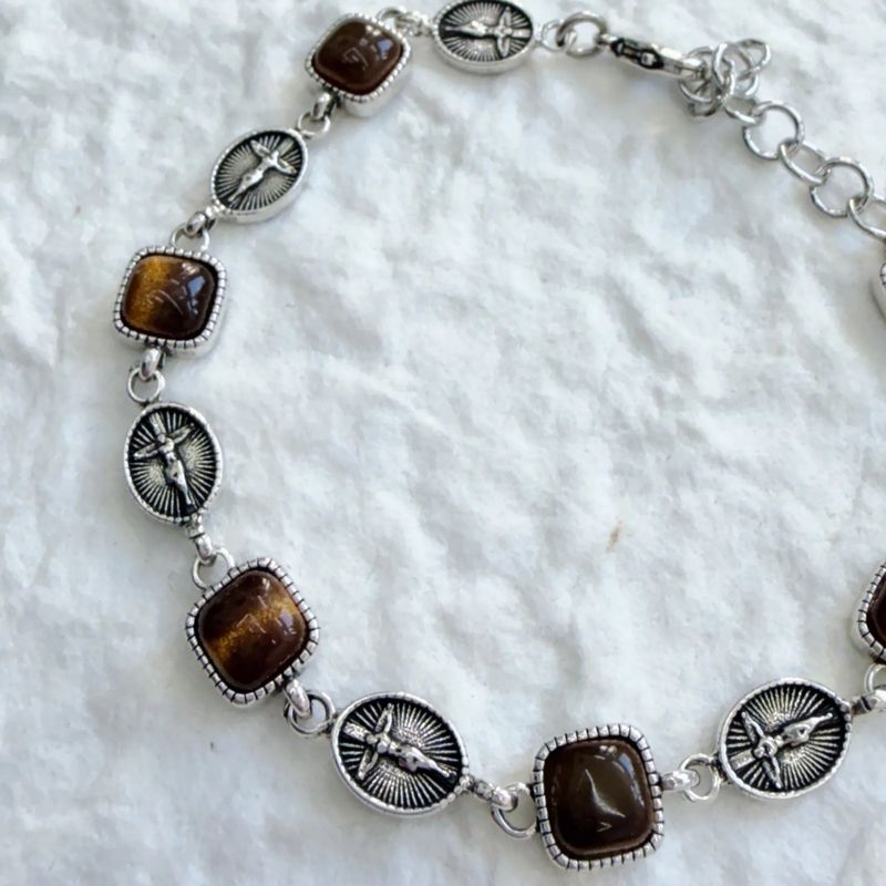 Tiger Eye Emblem Bracelet