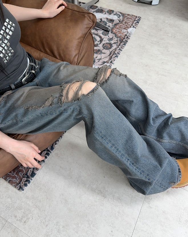 Alp Dusty Damage Denim Pants
