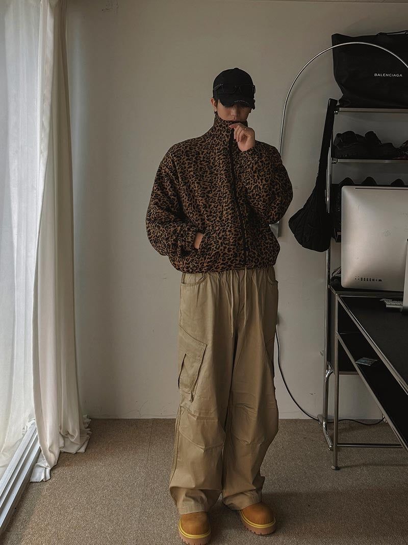 ASCLO Leopard Fleece Zip Up (2color)