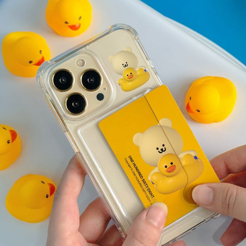 168cm（168センチ）の「クリアカードホルダーバンパー携帯ケースGomzzi水遊び（スマホグッズ/小物）」