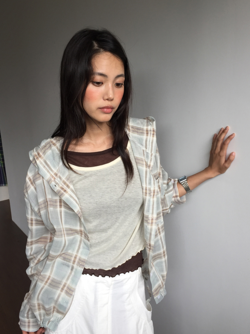 Ranel check hoodie (2color)