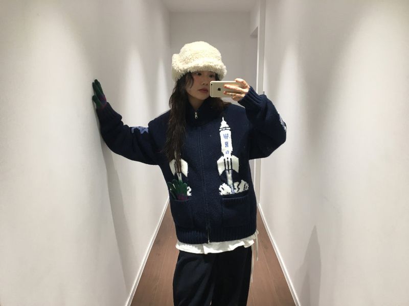 Hubble High Neck Knit Zip-Up (2 Colors)