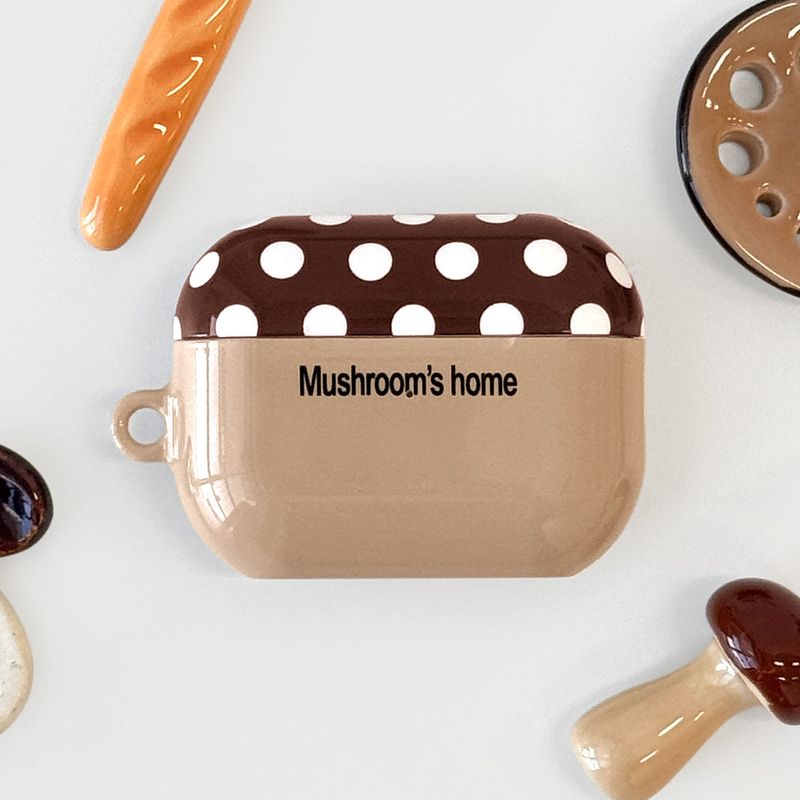 oab mushroom airpods case (brown)