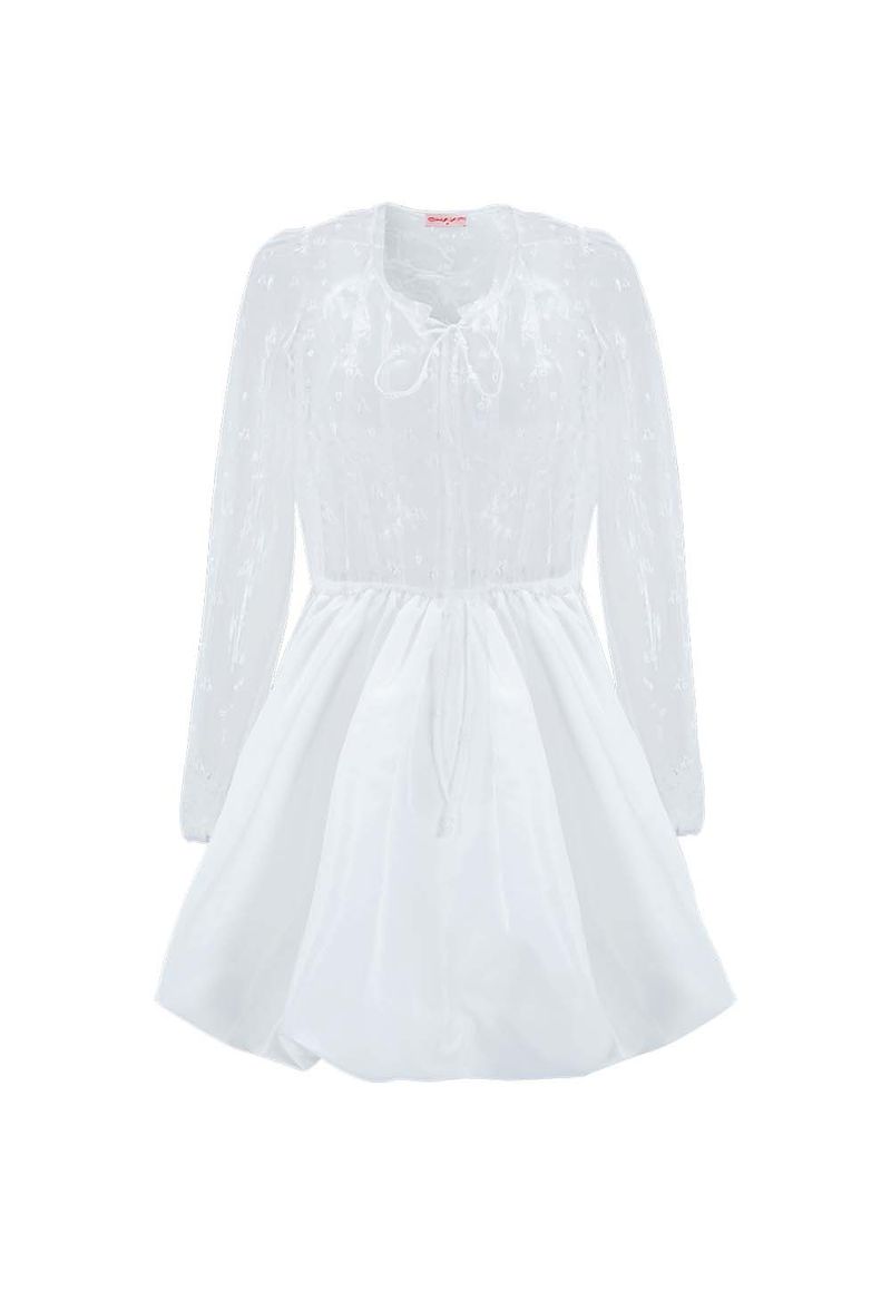 CLOUD TULLE DRESS _WHITE