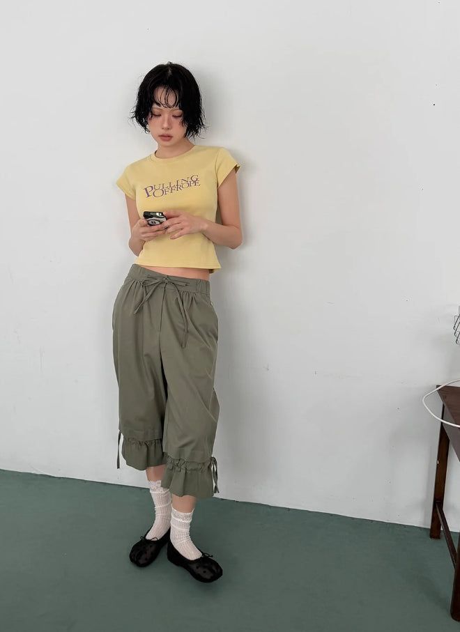 FRILL CULOTTE PANTS