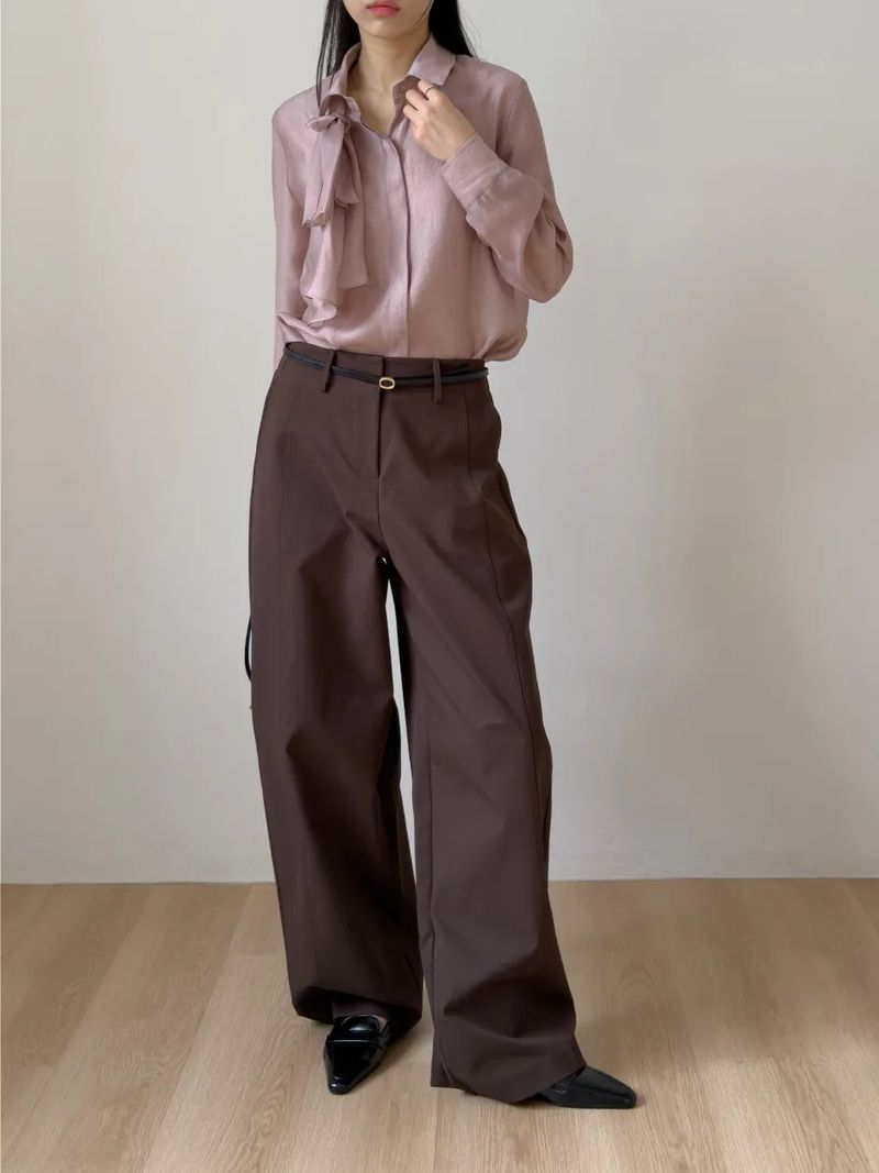 Lucia Tie See-through Blouse